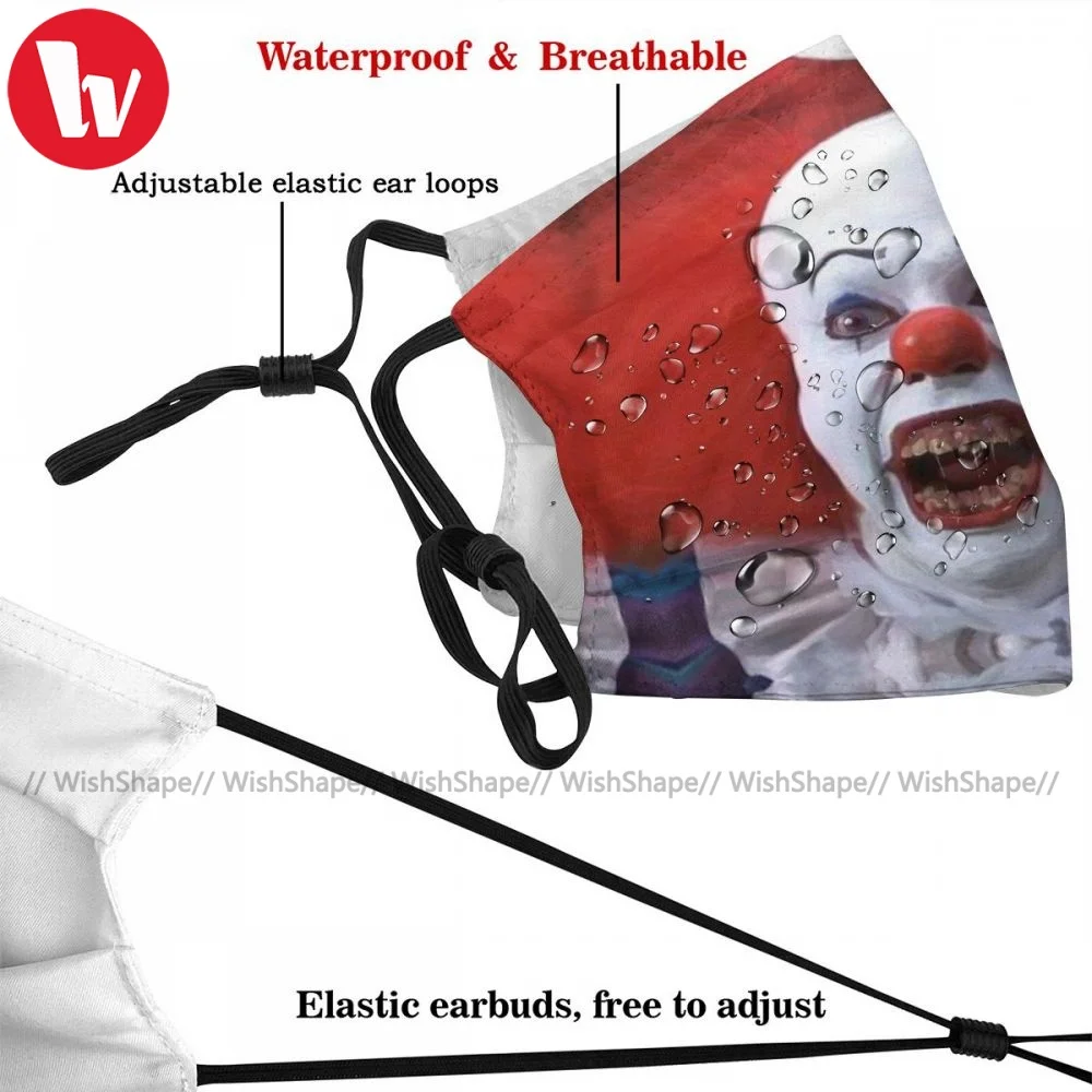 Унисекс модная ужасная маска для лица клоуна Защитная Очаровательная Тканевая с