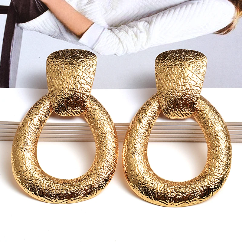 

Wholesale Gold Metal Drop Earrings Fine Jewelry Accessories Hanging Dangle Long Pendientes Bijoux For Women Christmas Gift