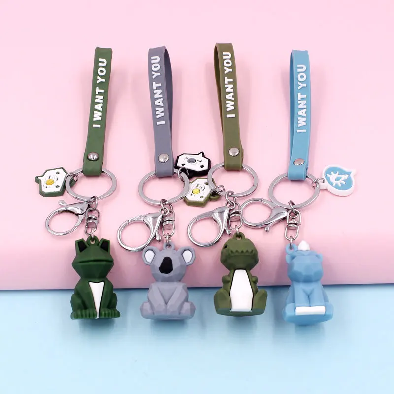 2020 Новая мода милый динозавр брелки брелок животное панда мультфильм ПВХ