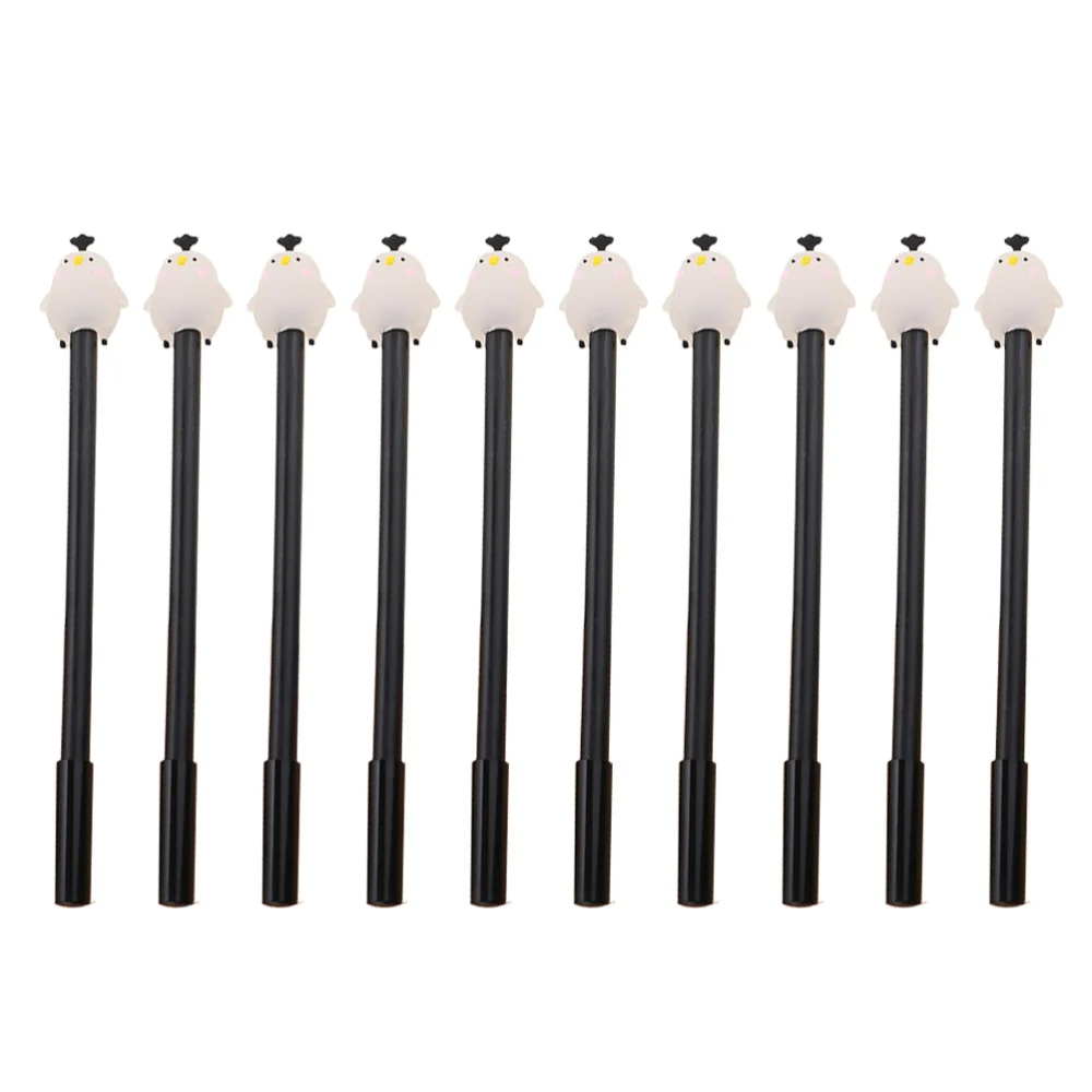 

10Pcs Cartoon Pen Office School Stationery Chick Neutral Pen (Random Color)
