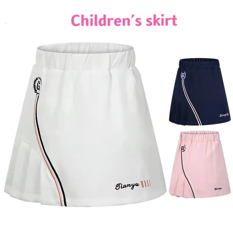 New children's golf pleated skirt, breathable and quick-drying, skin-friendly children's golf skirts, children's sports skirts
