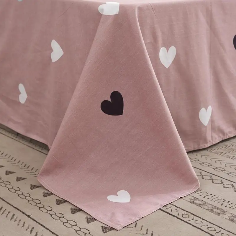 

Luxury Nordic Style Pure Cotton Bedding Sets Duvet Cover Bed Sheet Pillowcases Home Textiles 3-4pcs pink heart leaves pattern