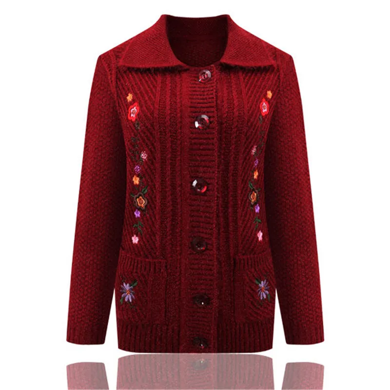 Женский кардиган свитер женский осенне-зимний трикотаж топы новый для мамы