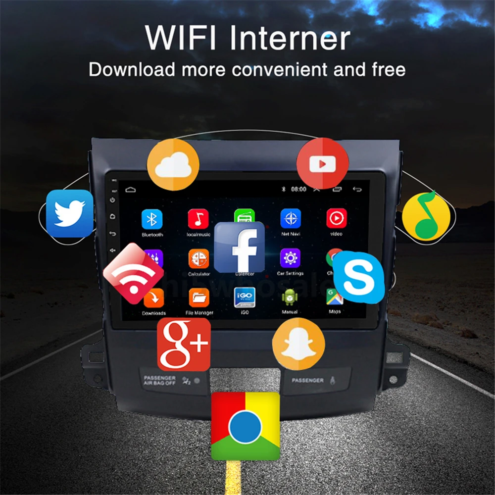 Автомагнитола 2.5D 2din на Android мультимедийный плеер для Mitsubishi Outlander Peugeot 4007 2006-2008 2009