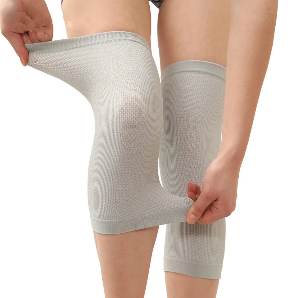 

1 Pair Women Men Four Seasons Nylon Thin Knee Brace Elastic Knee Pad Support Compression Sleeves For Fitness Running Cycling