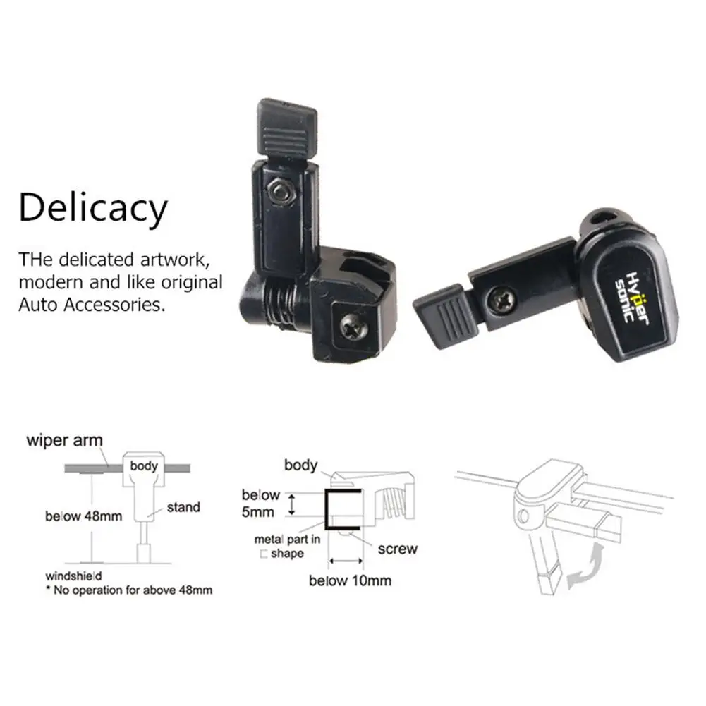 2 шт. Универсальный Черный Автомобильный держатель стеклоочистителя для