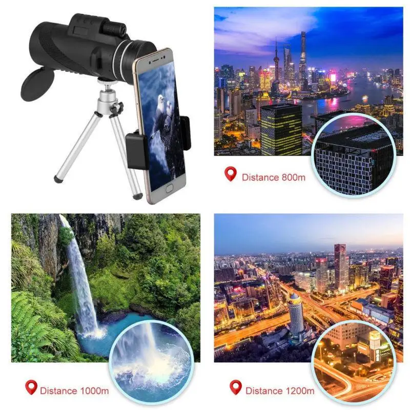 40X60 HD монокуляр день и Ночное Видение Двойной Фокус телескоп Призма область