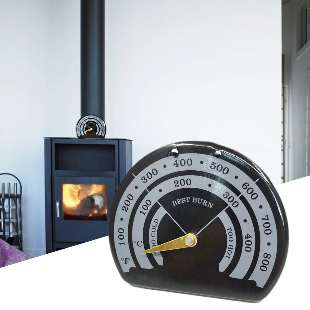 Магнитный деревянный термометр камин плита вентилятор метр термограф с