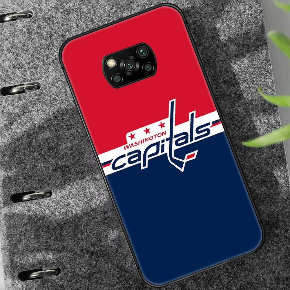 

Ice hockey Capitals Phone case Cover Hull For Xiaomi Mi A2 A3 8 9 9T Note 10 Se Lite Pro black Prime Fashion Back Trend Etui