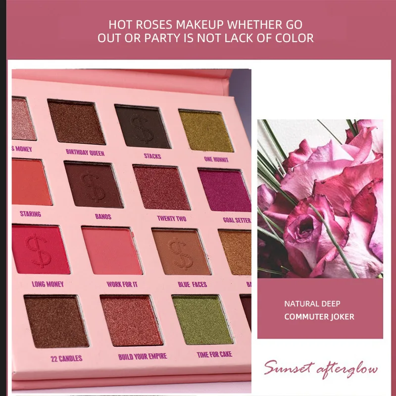 16 Цвета тени для век пластины матовые мерцающие Водонепроницаемый легко