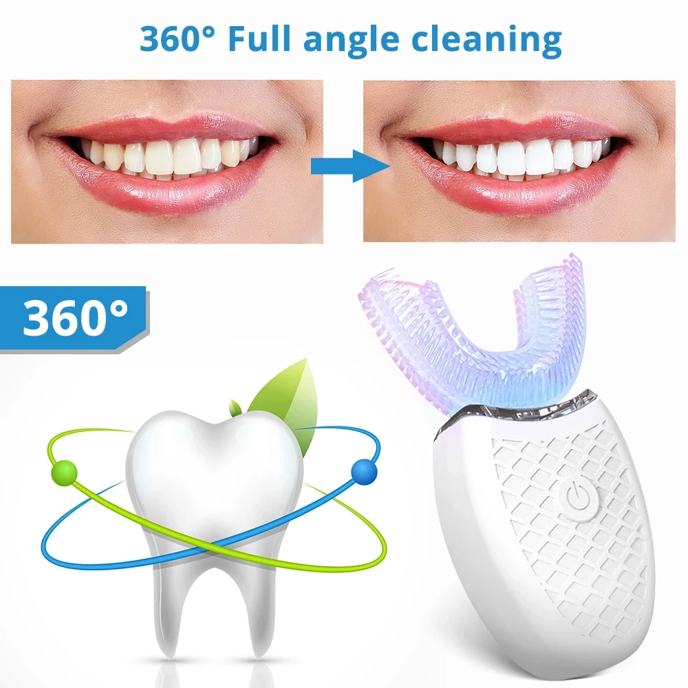

Зубная щетка электрическая, 360 градусов, 4 режима, USB-зарядка