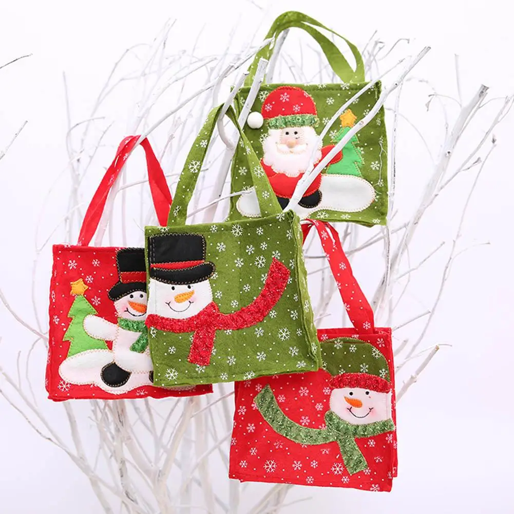 1 шт милый Санта Клаус/снеговик шаблон Конфеты Подарочная сумка для печенья