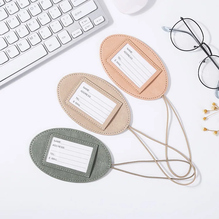 Овальная ярлык для багажа бирка с номером классификации аксессуары путешествий |