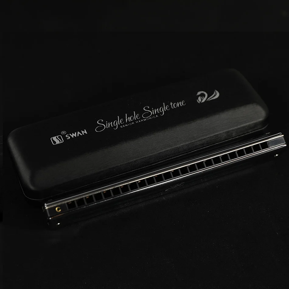 

24 Hole Swan Harmonica C key single hole gingle tone Musical Instrument Swan Harmonica