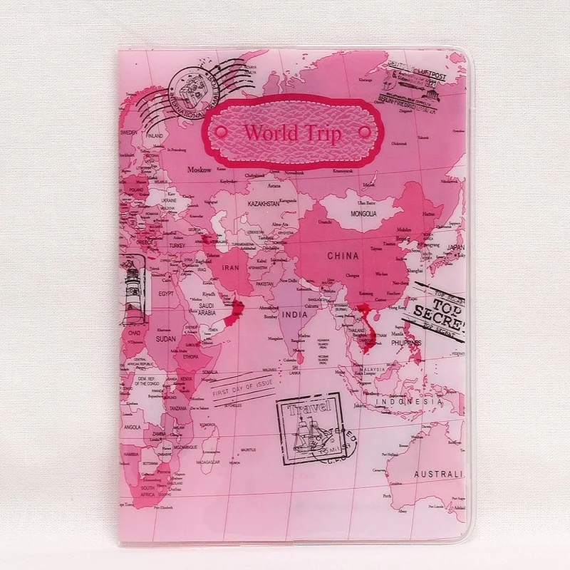 1pc Map Pattern Passport Cover Waterproof Holder Documents Folder Credit Card Bag Pouch Protective Case 10*14cm | Багаж и сумки