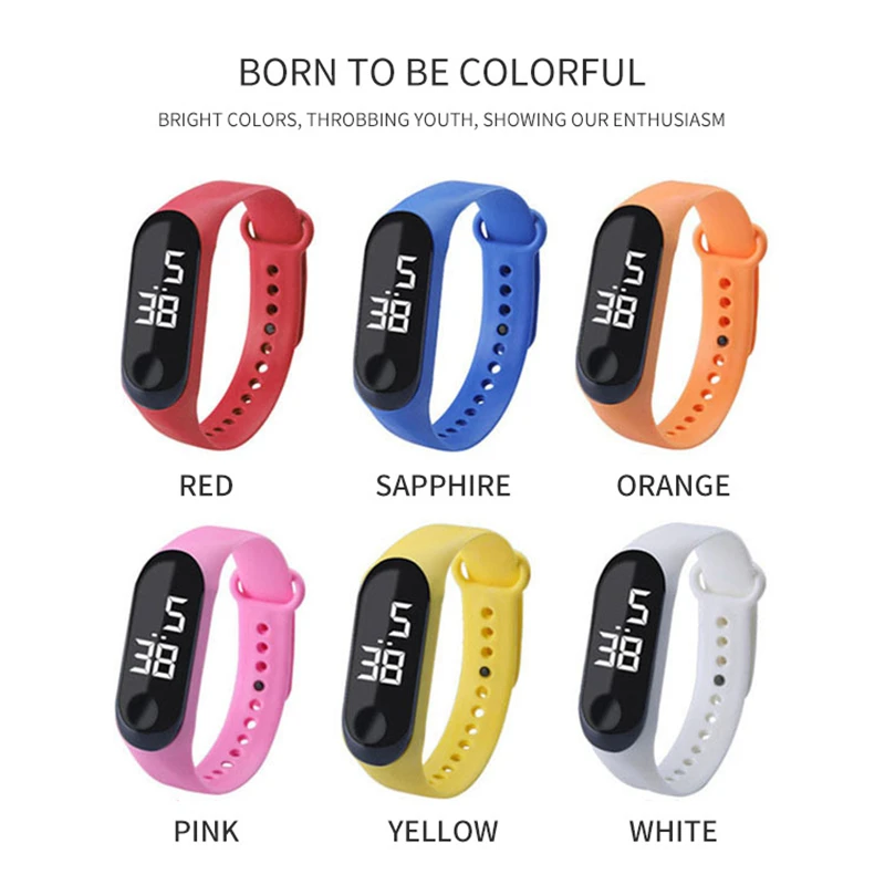 

Suitable for Xiaomi 3 White Light LED Electronic Watch Fashion Student Watch Personalized Creative Casual Sport Watch Reloj