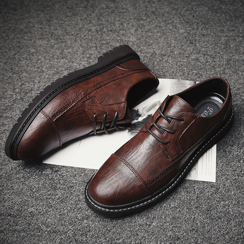 Кроссовки мужские из натуральной кожи повседневная обувь лоферы трендовые