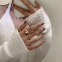 gold rings set silver color punk rock knuckles joint rings for women 2021 trendy party finger jewelry gift wedding charm gifts