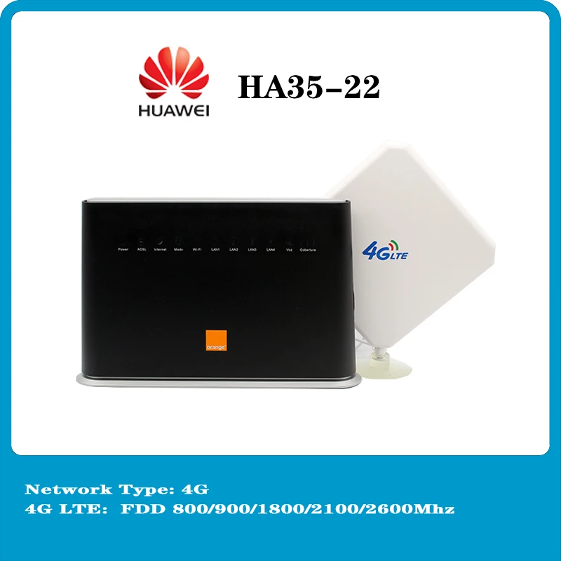 

Unlocked Used Huawei HA35 4G Wireles Router 4G LTE 300Mbps wfi router with Antenna PK B612 B525