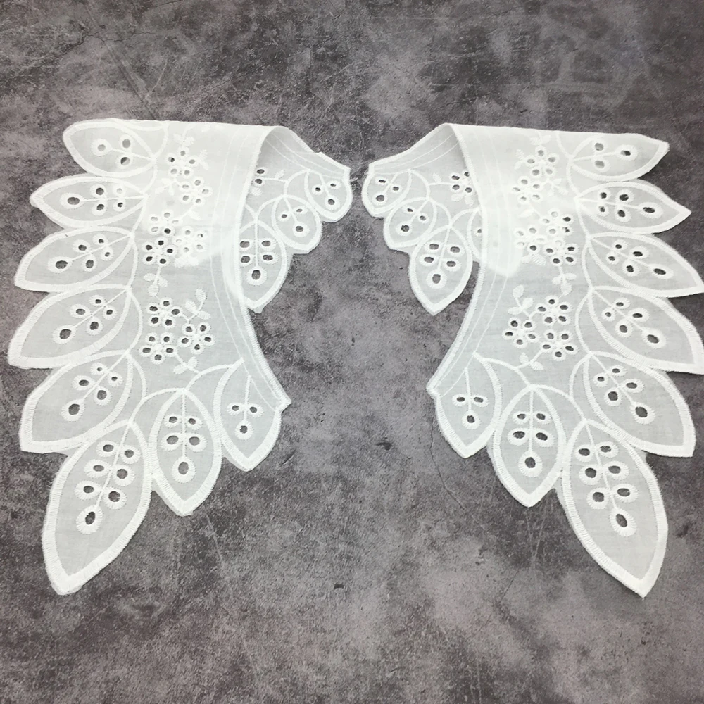 Сделай Сам воротник с крыльями ангела хлопковый вышитый отверстиями