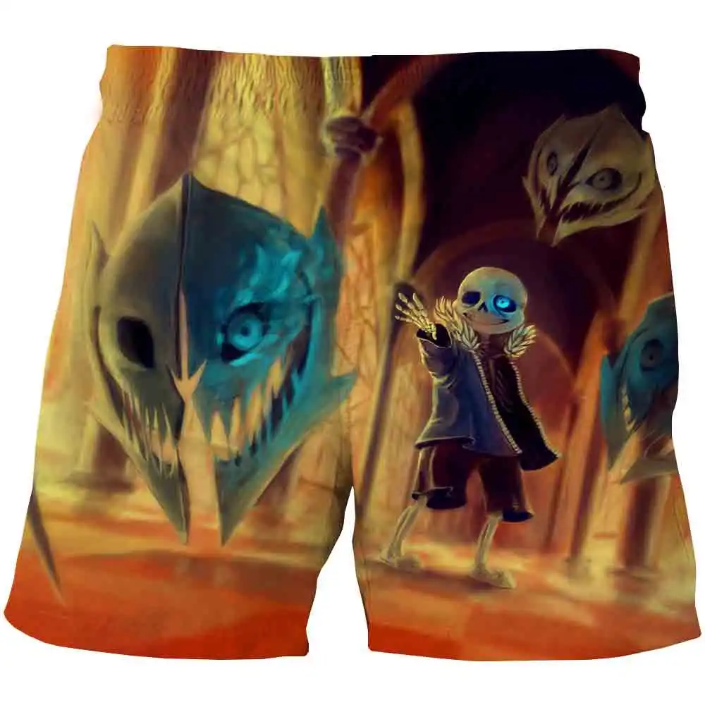 

Anime Undertale Pattern Shorts Casual Sports Swimming Trunks For Men Summer Loose Swimming Beach Shorts Maximum Size 6XL