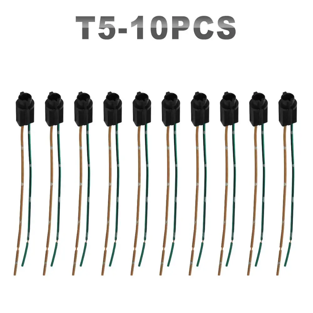 JGAUT 10 штук T5 1156 7440 3156 1157 7443 3157 для автомобильных фар разъем удлинитель лампа