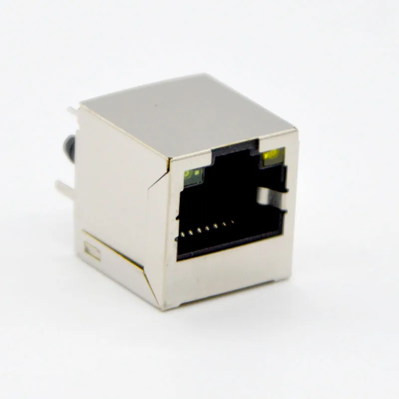 GONGFENG 100 шт. новые разъемы RJ45 Вертикальная Розетка 8P8C Сетевая розетка с лампой