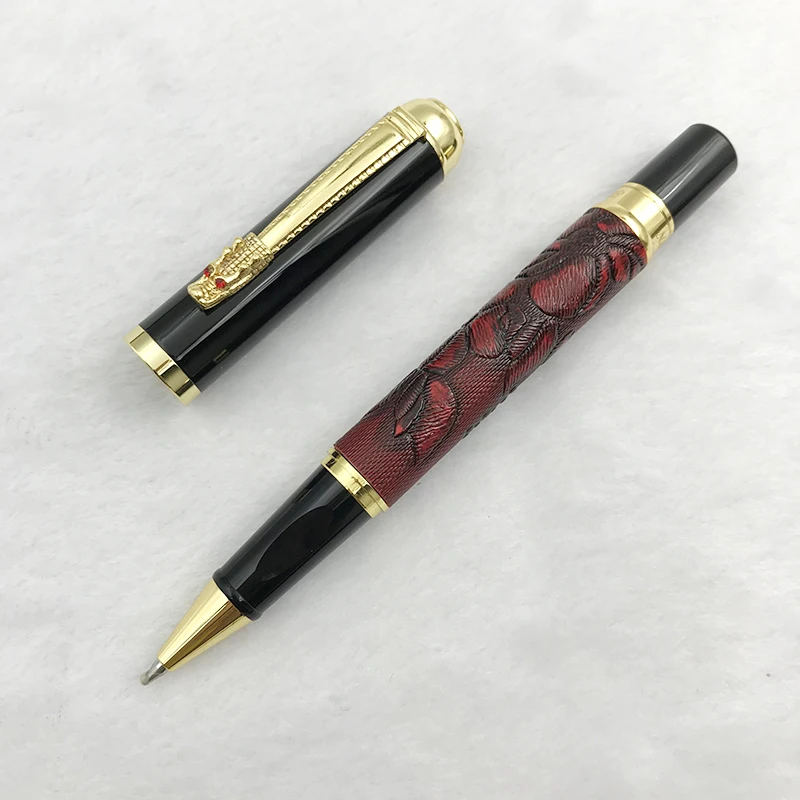Jinhao Dragon шариковая ручка подарок высокое качество золотой дракон зажим черные