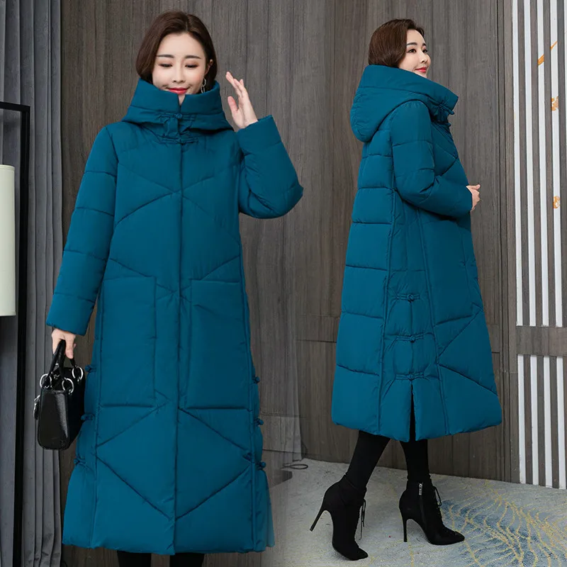 

Parka woman loose down cotton-padded jacket with thick coat restoring ancient ways of literature and art