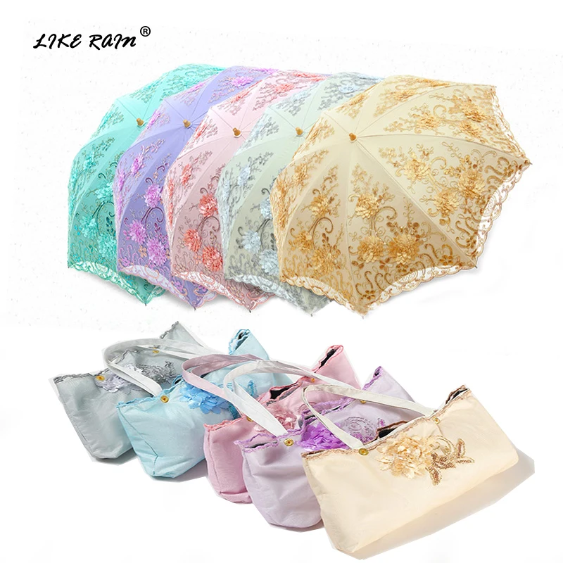 Как дождь Роскошные кружевное платье с цветочным рисунком дождевой зонтик