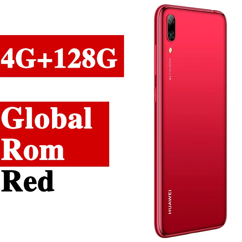 4G 128G Red Мобильный телефон huawei Enjoy 9 huawei Y7 Pro с глобальной ПЗУ, 6,26 дюймов, Восьмиядерный процессор Snapdragon 450, разблокировка лица, 4000 мАч, Android 8,1 - Цвет: 4G 128G Red