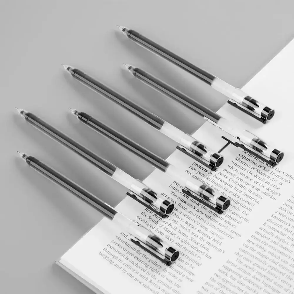 

Guangbo Big Capacity Gel Ink Pen 12Pcs Full Needle Gel Pen 0.5mm Nib 800m Durable Writing Signing Pens Office School Supplies