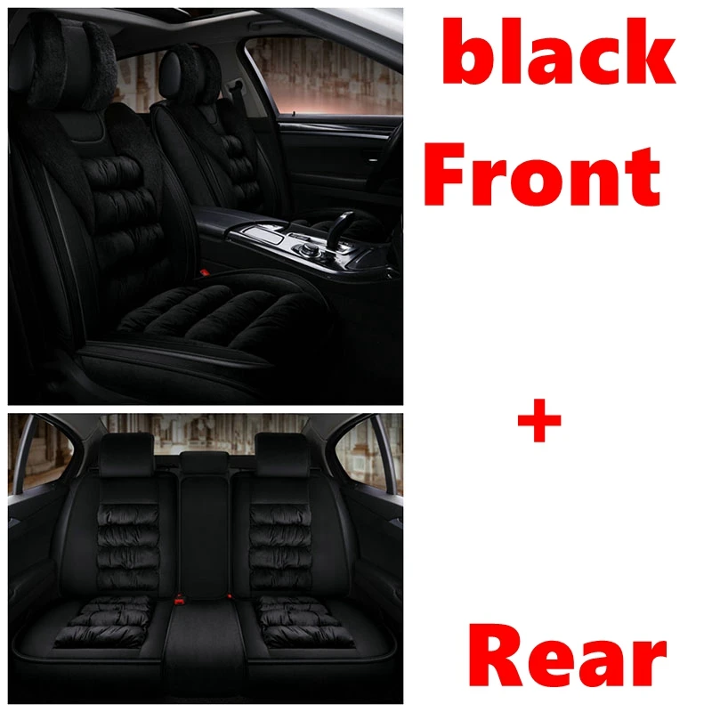 black standard Передний+ задний Чехол для сидения автомобиля для peugeot 2008 3008 4007 4008 5008 205 206 207 301 306 307 308 405 406 407 508 607, SsangYong Korando Actyon Rexton Председатель Kyron, для Porsche Cayenne, Macan автомобиля подушка для автомобильного сиденья аксессуары - Название цвета: black standard