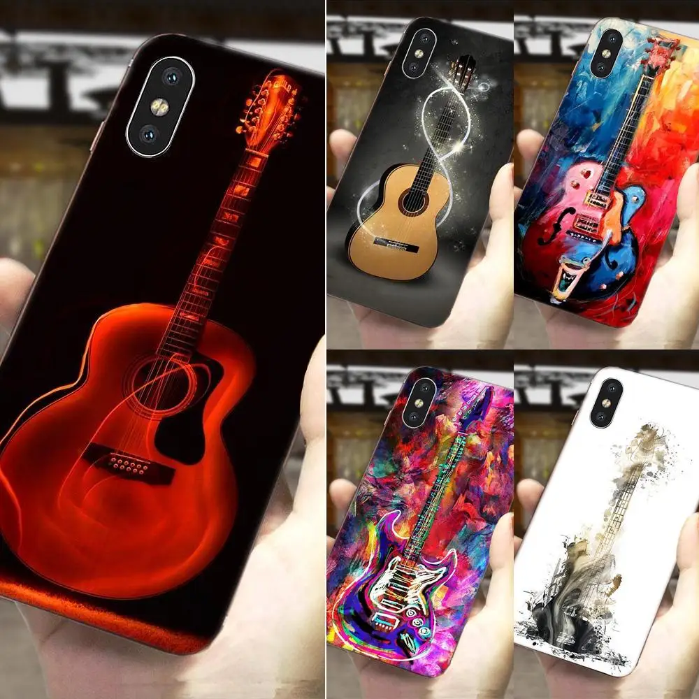 Дизайнерский чехол для телефона Xiaomi Redmi Note 2 3 3S 4 4A 4X 5 5A 6 6A Pro Plus гитара