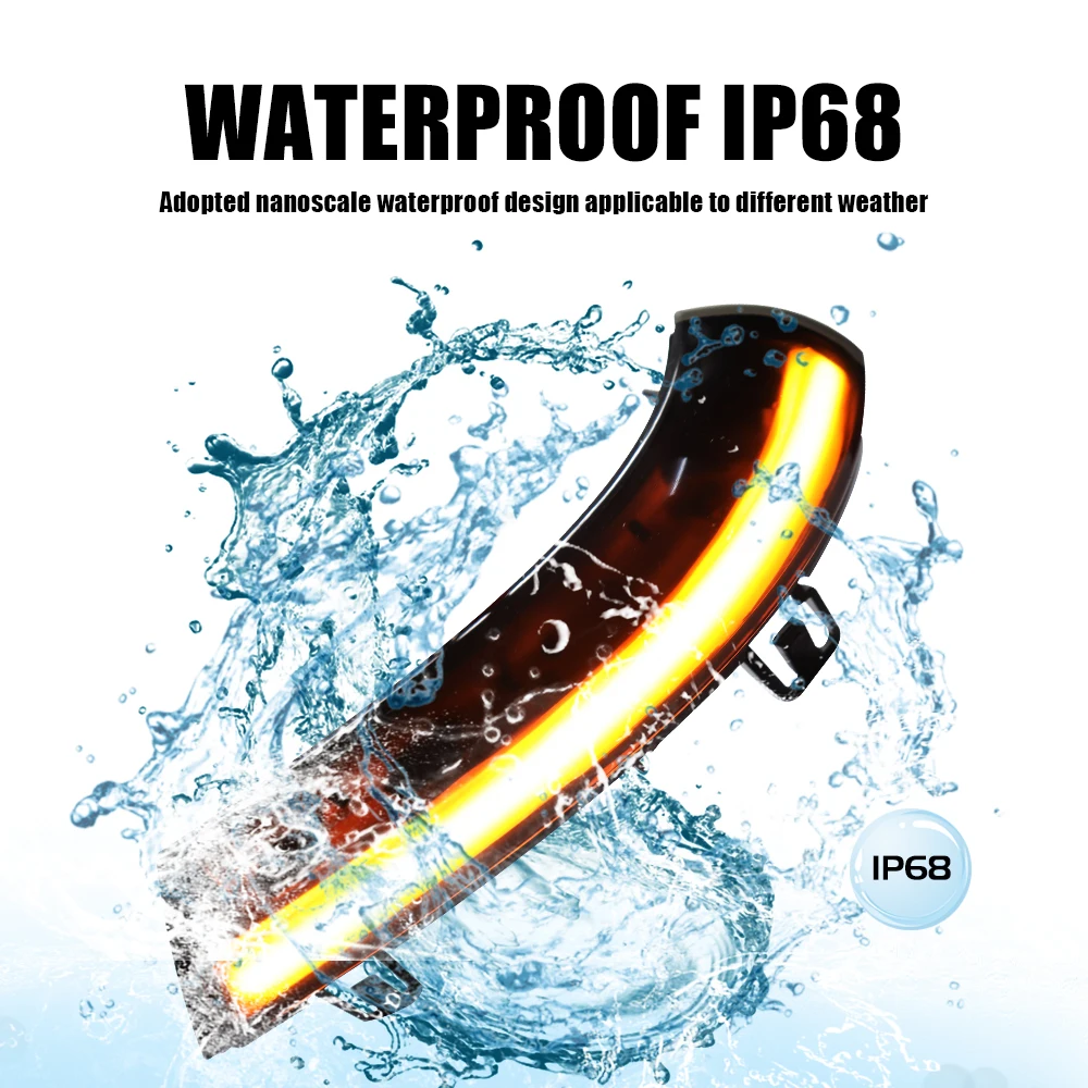 

For VW GOLF 5 Variant Plus 6 Jetta GTI MK5 Passat B5.5 B6 Sharan Skoda Flashing Side Mirror Indicator LED Light Blue Yellow