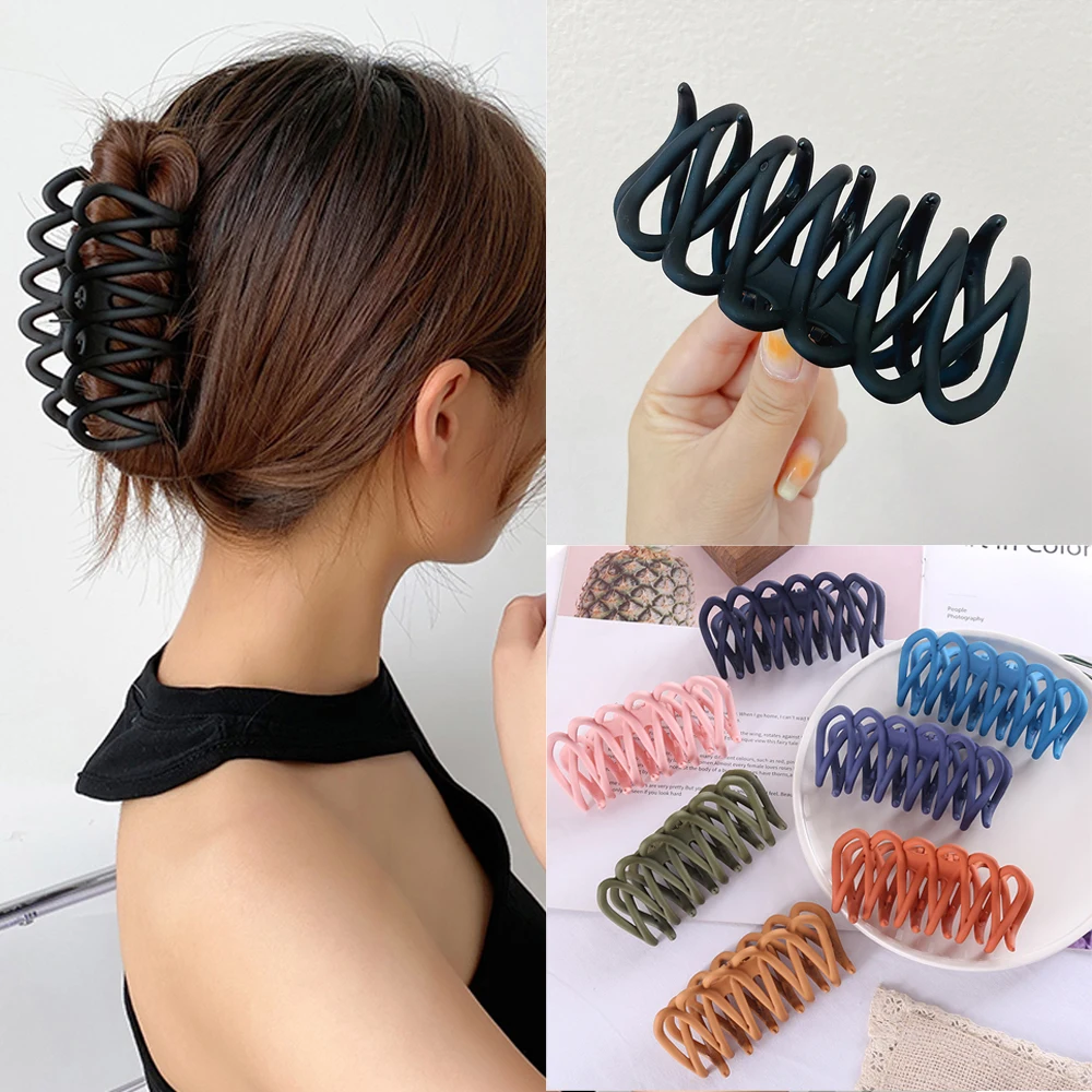 

Nice Claw Clip Acrylic Hairpins Hair Claw Large Size Hair Clamps Claws Clip Barrette Crab Solid Hair Accessories For Women Girl