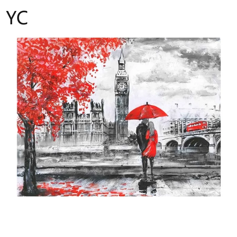 

Lovers Under The Tree Abstract Oil Painting on Canvas London Poster Landscape Wall Art Living Room Decoration Painting Picture