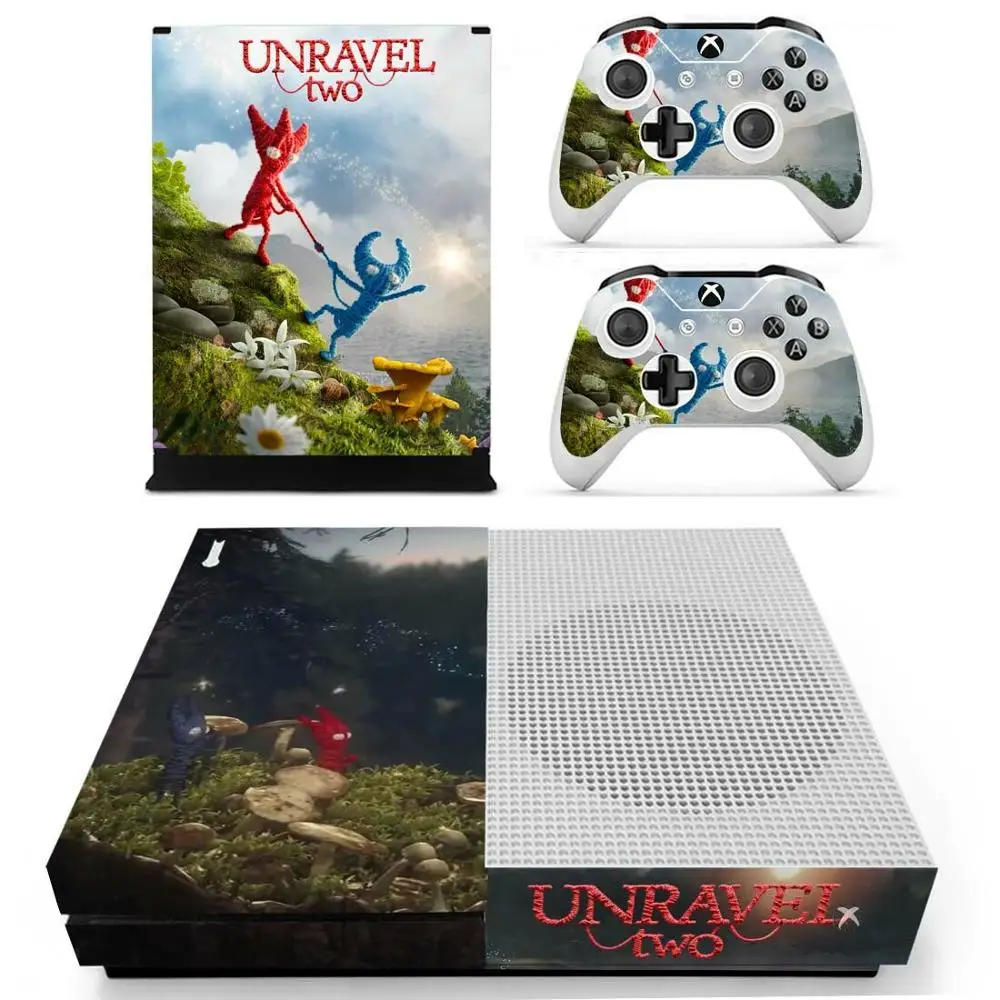 Раскройте два для Xbox One S кожа Виниловая Наклейка Pegatina Adesivos one тонкая консоль и
