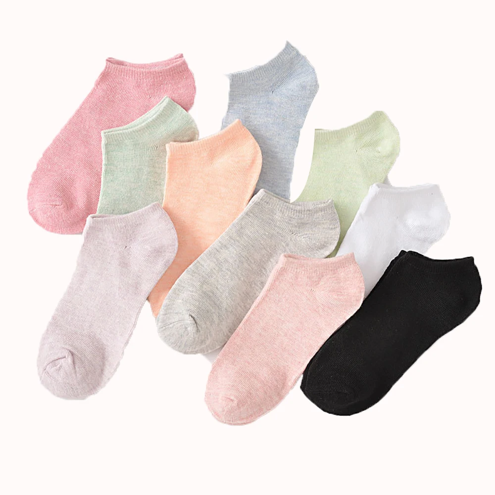 Женские носки Забавные милые 2020 новый стиль однотонные модные дикие дышащие и