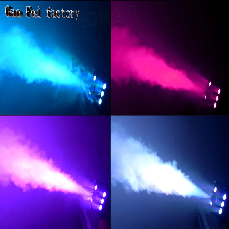 Fog машина 900 Вт дымовая с светодиодный мыть RGB и Wirelss дистанционного Управление для