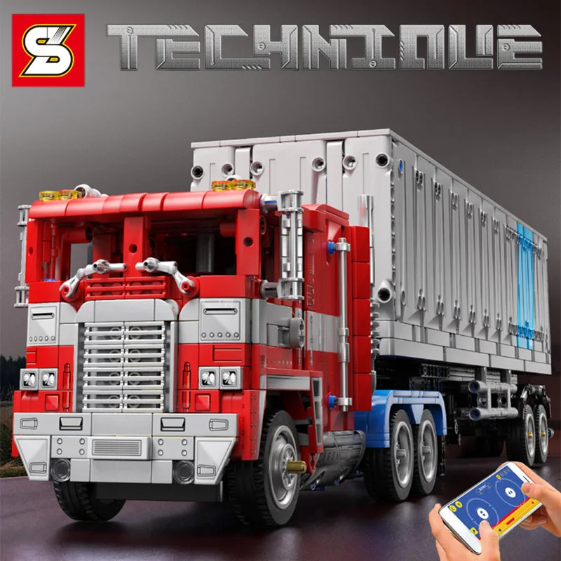 

New High-Tech 2073PCS APP RC Truck Remote Control Car Transport Vehicle Building Blocks Bricks Educational Toys Birthday Gifts