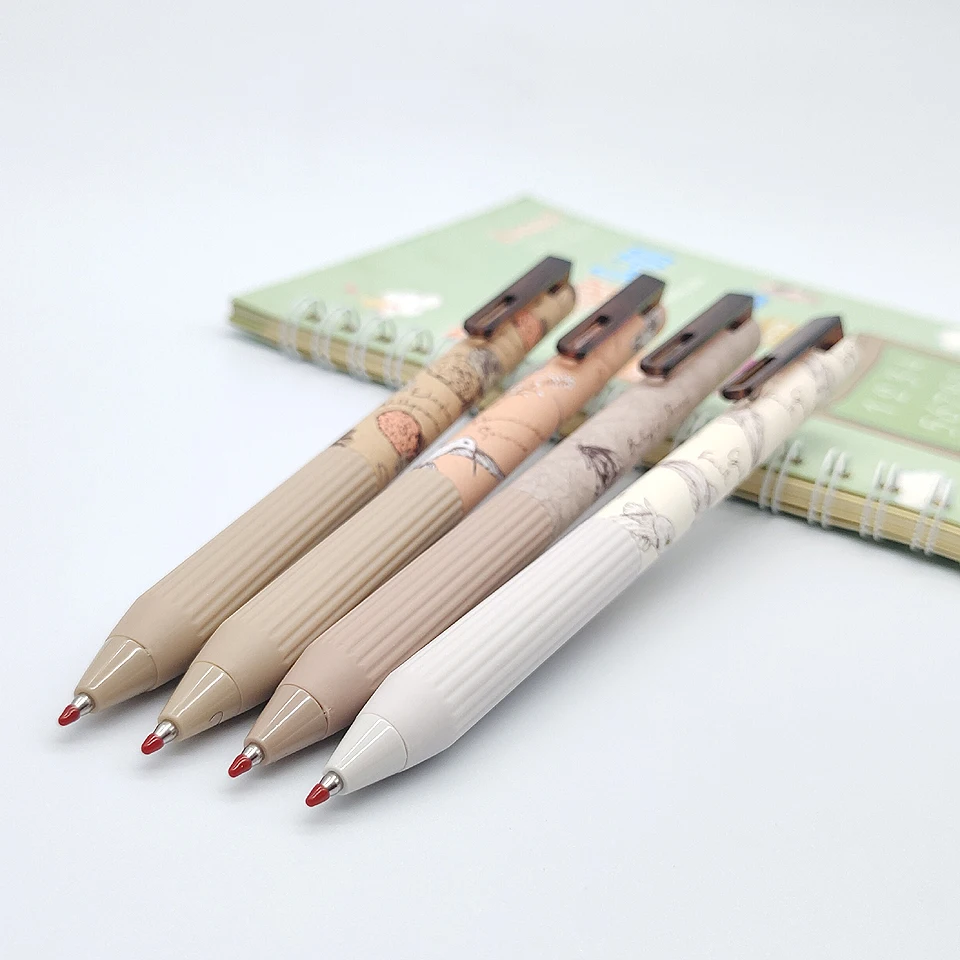 4pcs Gel Ink Rollerball Pen 0.5mm Black/Blue/Red ink Refill Medium Point Pens Student Writing Smoothly Office Business Supplies - купить по