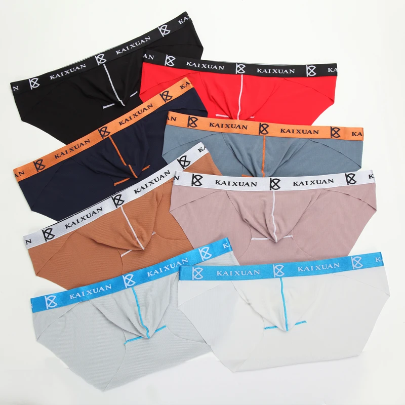 Трусы мужские Бесшовные шелковые 3D бикини спандекс |