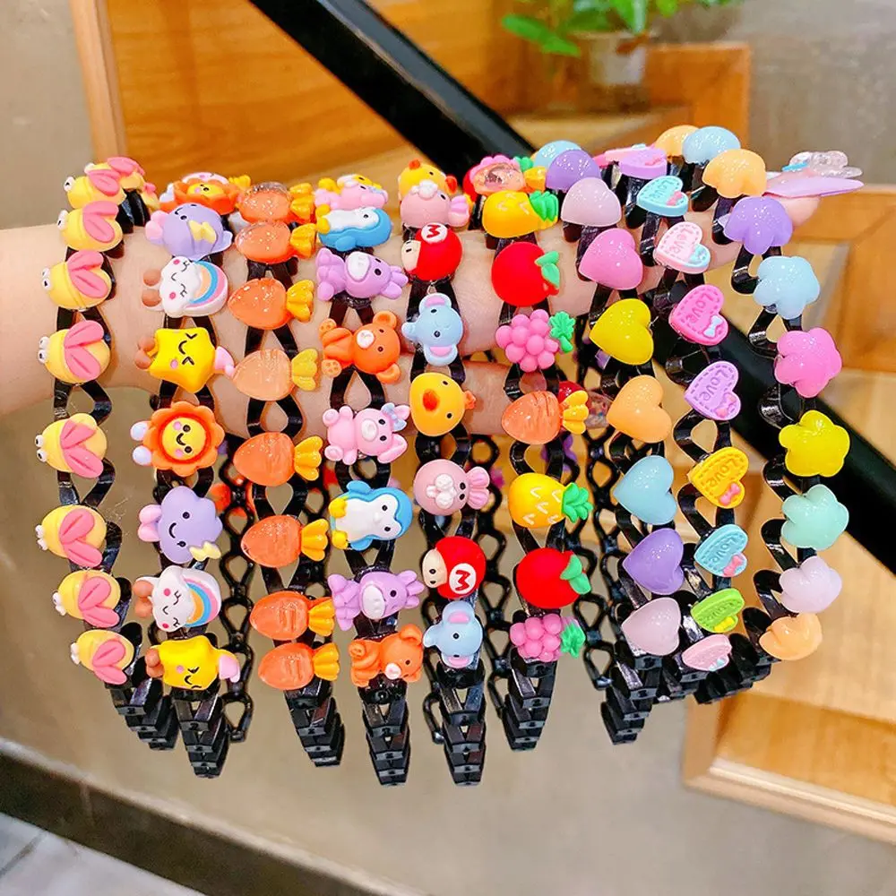 

New Baby Girls Cute Hair Bands Cartoon Animals Fruit Pearl Rhinestone Wave Hairbands Sweet Hair Hoop Fashion Hair Accessories