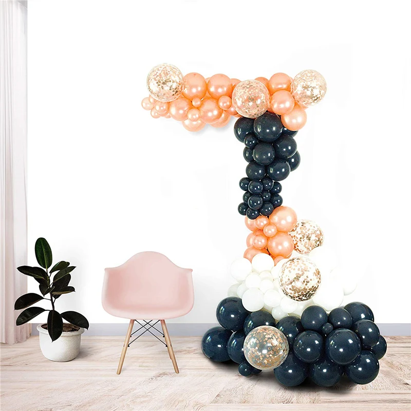 144 шт. темно синий цвет шампанского Золотой Шар АРКА комплект гирлянды воздушные