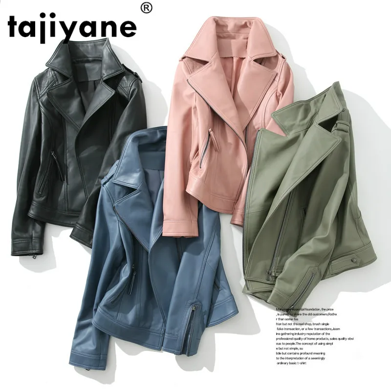 Женская кожаная куртка Tajiyane весеннее пальто из овчины женская одежда и куртки
