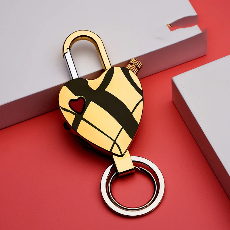 Брелок в форме сердца металлическая бензиновая Зажигалка для сигарет аксессуары