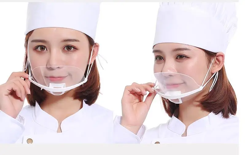 

40 pieces mask against droplets catering food hygiene plastic kitchen restaurant spit saliva chef mask