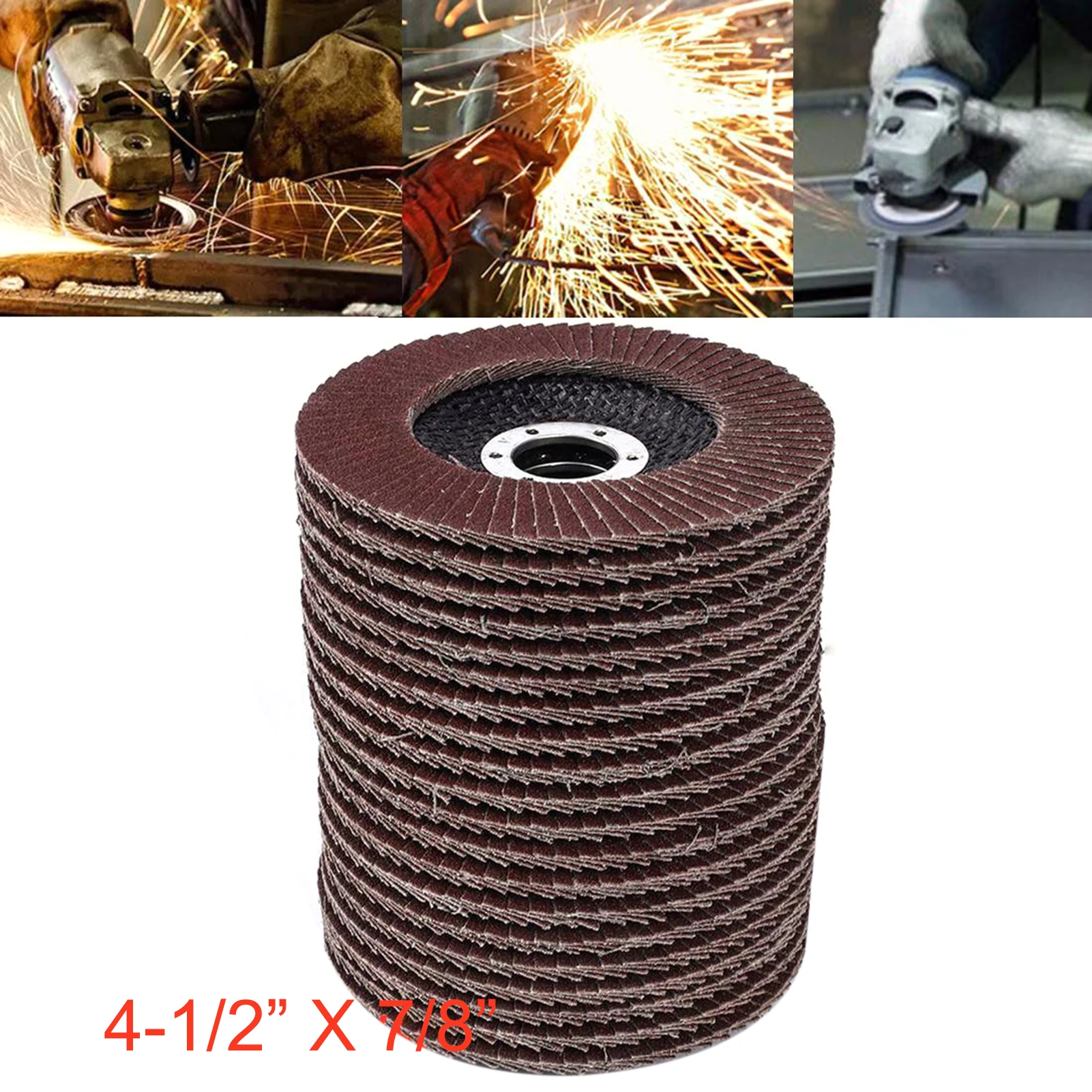 

20Pcs Assorted Sanding Grinding Wheel Aluminum Oxide Abrasives Flap Discs Compatible with 4.5'' Angle Grinder