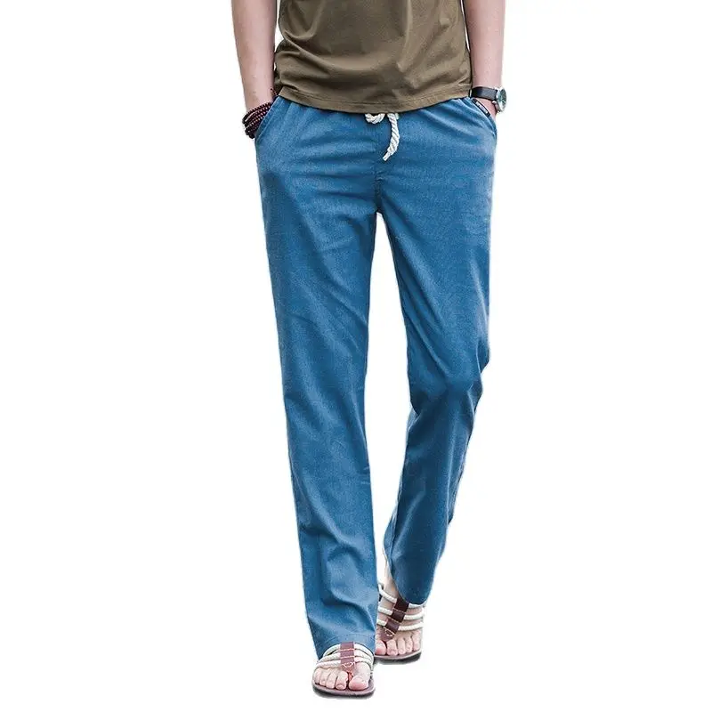 

Cotton and Linen Men Trousers S-XXXL Chinese Style Multi Color Choice Fashion Business Male Casual Pant Slim Ventilation